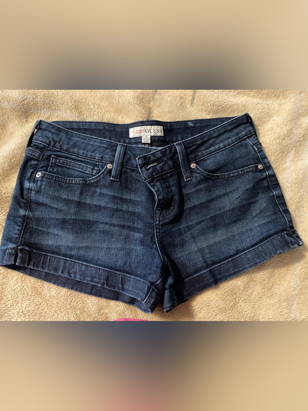 GUESS Dark Blue Denim Jean Shorts